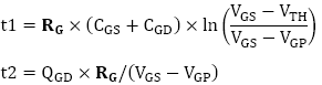 t1和t2可以用下列公式