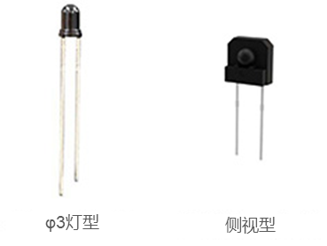 フォトトランジスタのパッケージ例