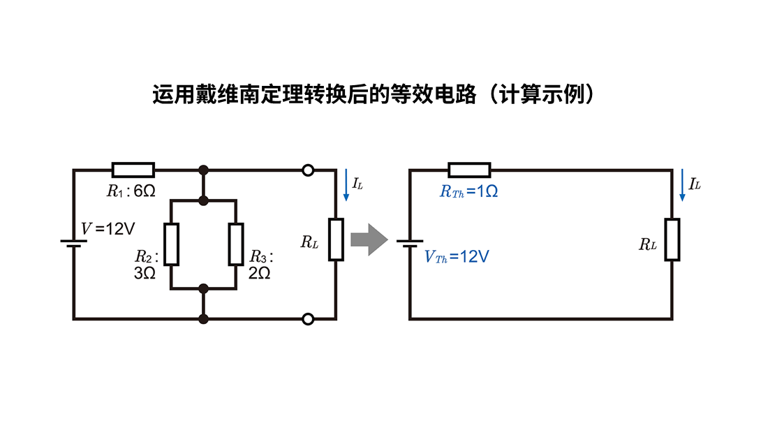 运用戴维南定理转换后的等效电路